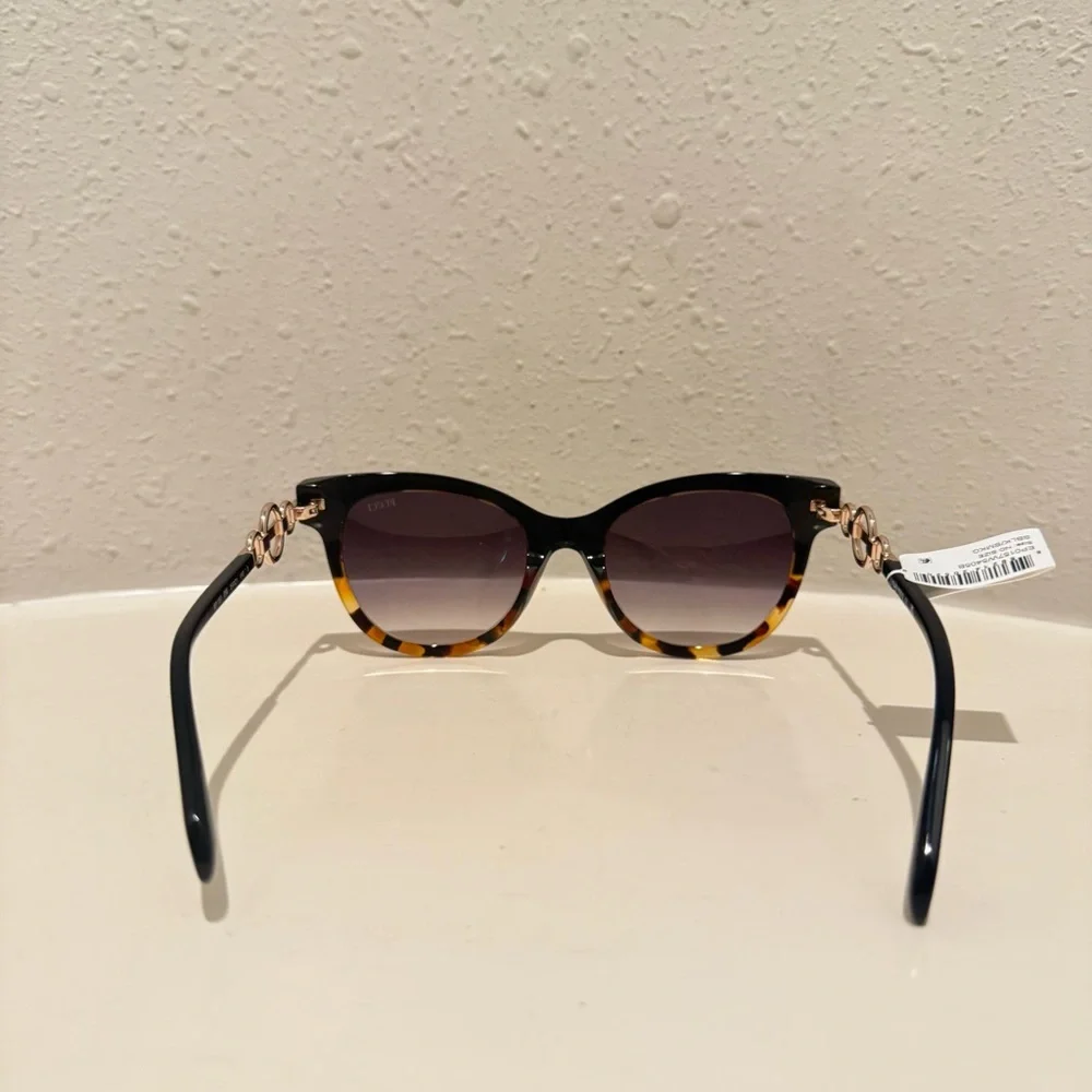 Pucci Emilio Pucci 54 mm Women’s Cat Eye Black Orange Smoke Sunglasses NWT